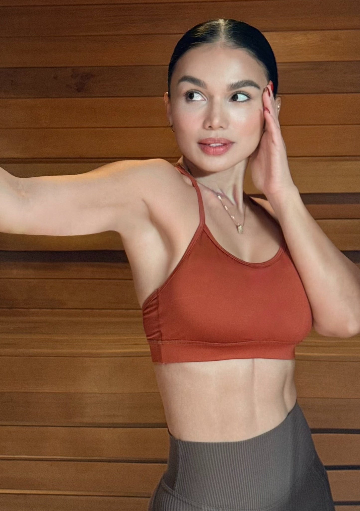 The Essential 2 Crop Tops – Terracotta & Military Green