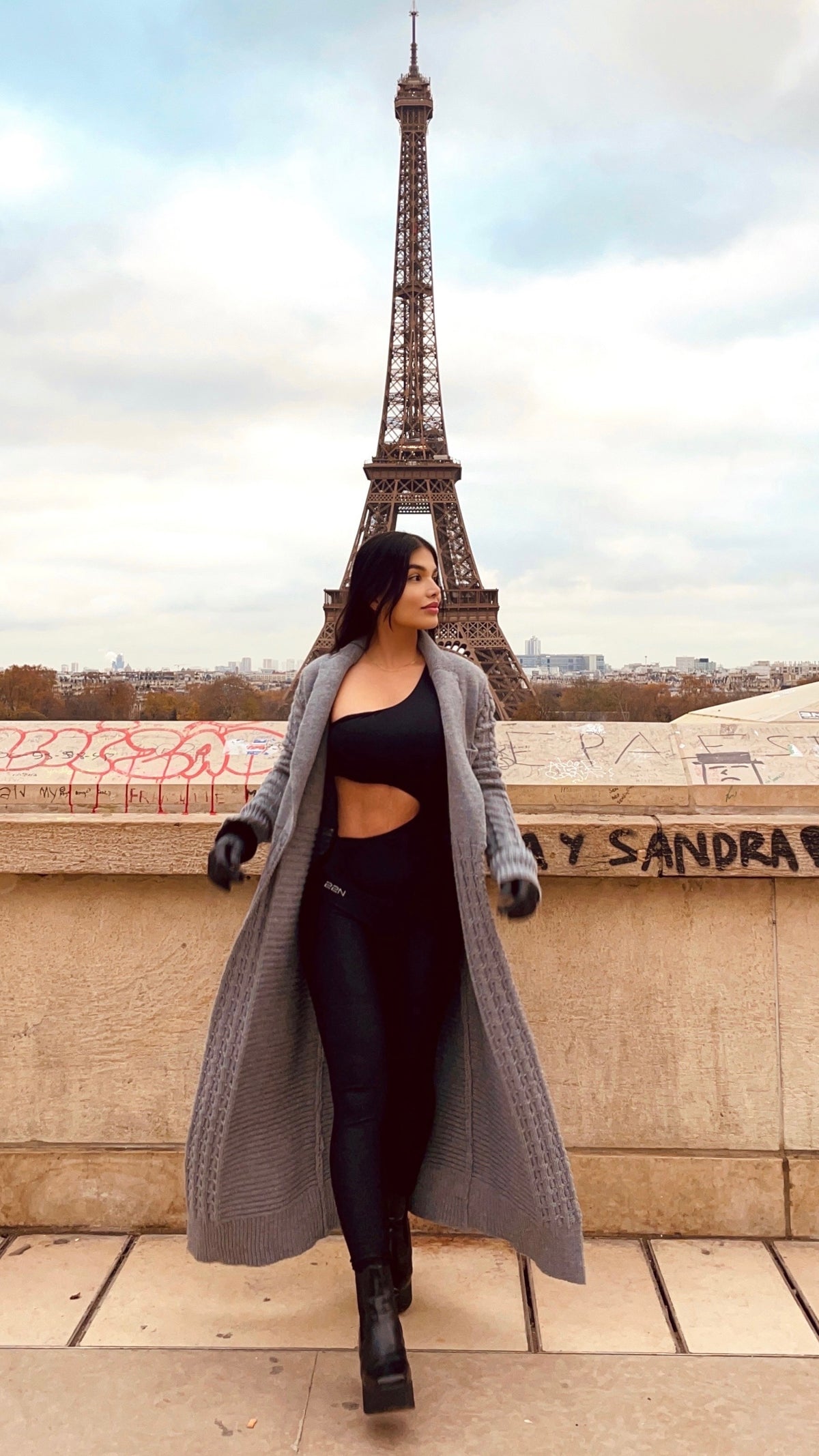 Parisian Chic One Shoulder Suit
